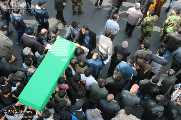تشییع پیکر مطهر شهید مدافع حرم، سید ضیا نادری در قرچک+تصاویر