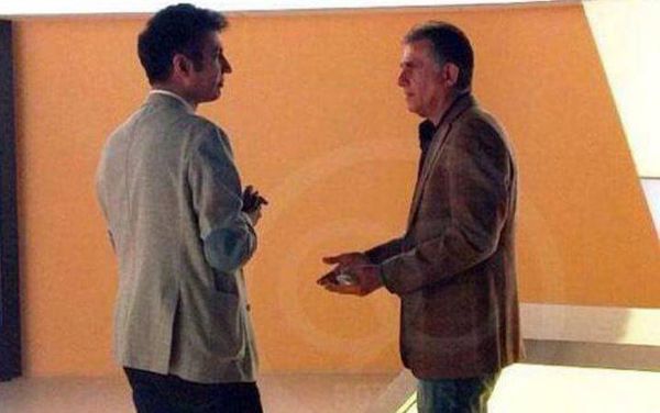 کارلوس کی روش مهمان ویژه برنامه نود/ حمایت از تیم ملی با پرچم ایران و لباس سفید