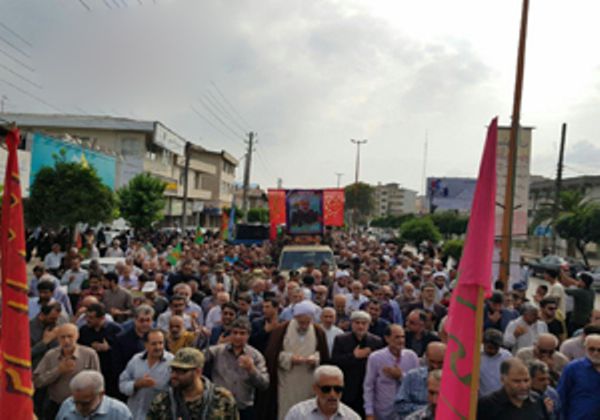 تشییع پیکر شهید مصطفی خوش محمدی در چالوس
