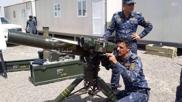 فیلم/ نابودی خودروی انتحاری داعش با موشک توفان توسط نیروهای بسیج مردمی عراق
