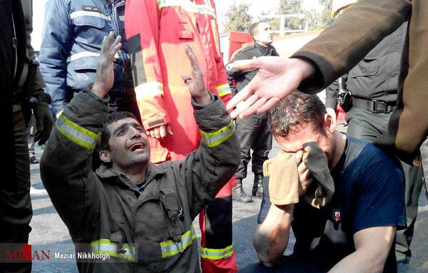 تصاویر بدون شرح از آتش سوزی ساختمان پلاسکو