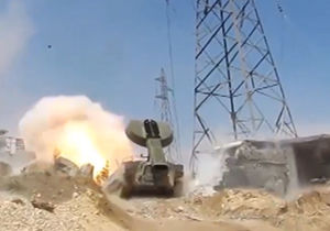 فیلم / فرار تروریست‌ها پس از شلیک موشک ارتش سوریه