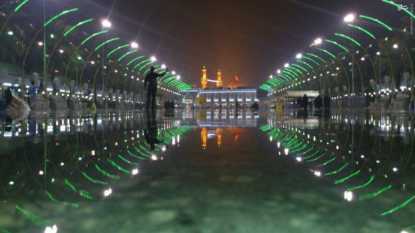 عکسی زیبا از هوای بارانی بین الحرمین