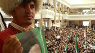 عکس/ استقبال از رئیسی با لباس محلی در گرگان