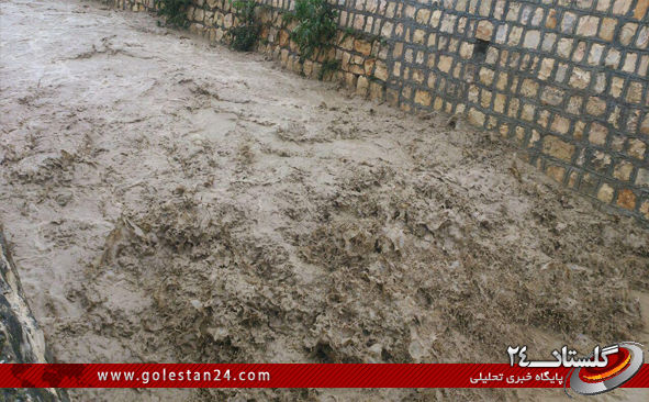 رودخانه های کردکوی از آب باران بهاری لبریز شد