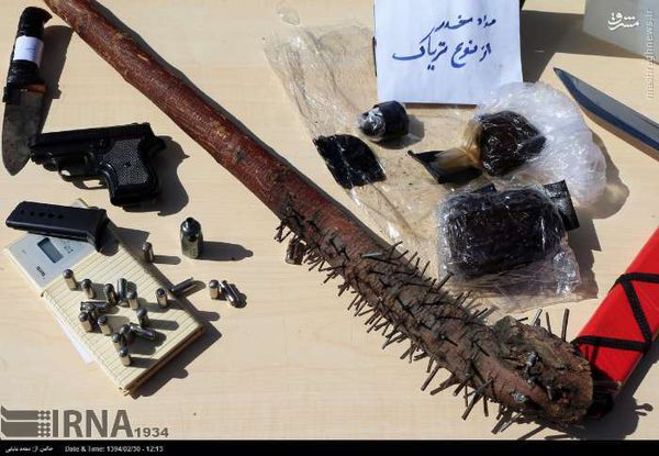 عکس/سلاح عجیب یک اوباش تهرانی 