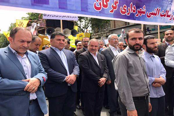 حرکت عجیب شهردار گرگان در روز قدس+تصاویر