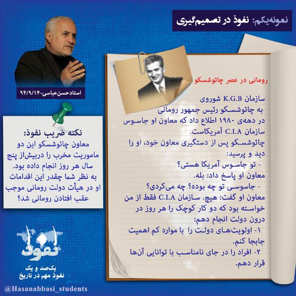 یک‌صد و یک نفوذ مهم در تاریخ/دکتر عباسی