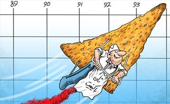 کاریکاتور/شیب قیمت با شعار کیفیت