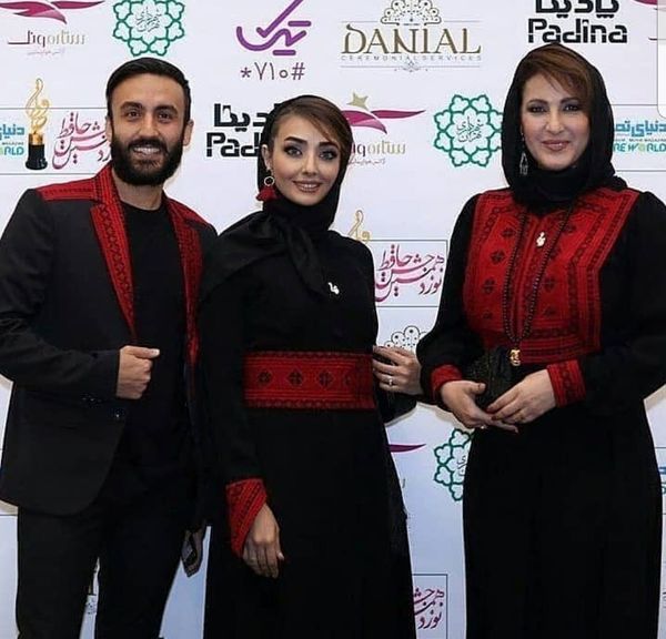 ست لباس خانوادگی خانم بازیگر مشهور در جشن حافظ + عکس