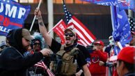 فیلم/درگیری میان حامیان بایدن و ترامپ در تجمع اعتراضی واشنگتن
