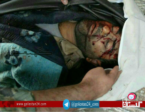 عکس/ پیکر مطهر  شهید محسن خزایی پس از شهادت